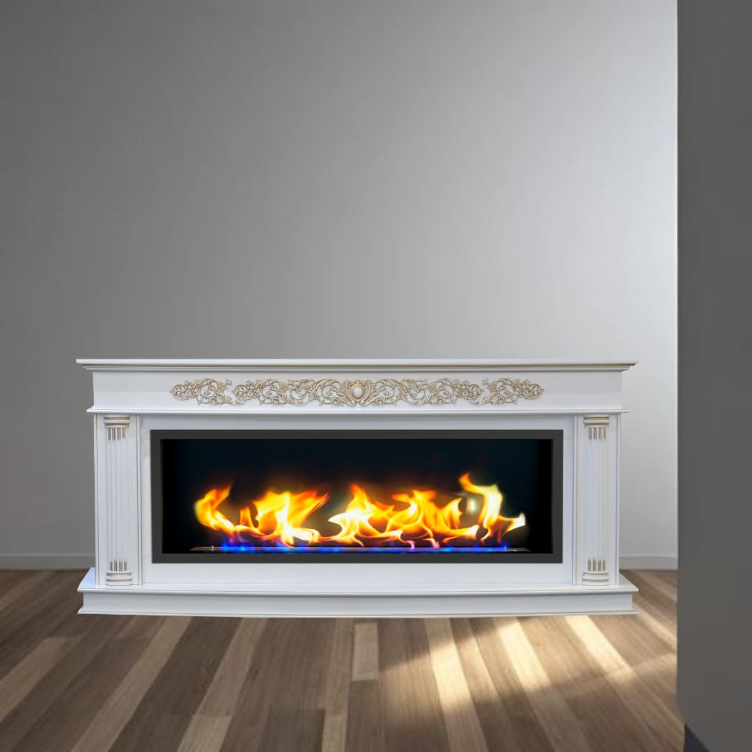 Биокамин в линейном портале "Русский огонь" Милан Люкс с защитным и декоративным стеклом по цене 111 450 руб.