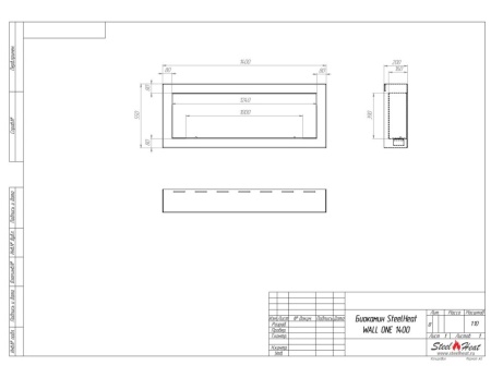 Биокамин SteelHeat WALL ONE 1400 черный, стемалит Биокамин SteelHeat WALL ONE 1400 черный, стемалит по цене 70 980 руб.