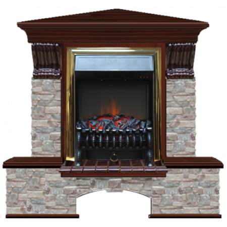 Бостон К Грот цветной угловой (красное дерево)+Fobos Brass