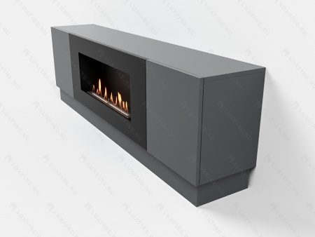 Тумба универсальная Lux Fire "Байкал" 1600, графит, с биокамином 900 по цене 73 854 руб.