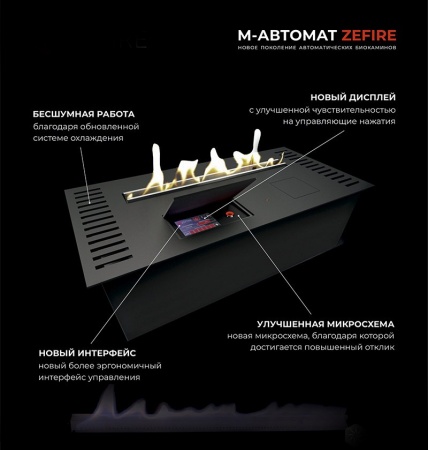 Автоматический биокамин ZeFire M 1200 шлифованный Автоматический биокамин ZeFire M 1200 шлифованный по цене 339 000 руб.