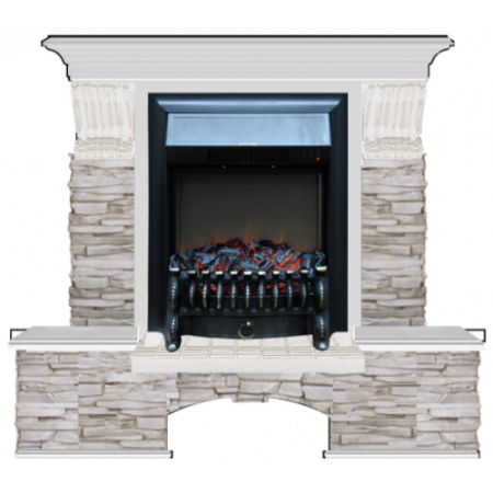 Бостон К Мисхор (беленый дуб)+Fobos Black