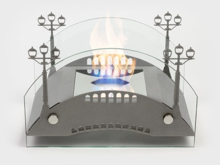 Настольный биокамин Lux Fire "Пушкинский мост" М (серебро) по цене 19 602 руб.