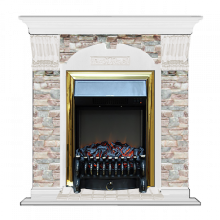 Арочный Грот цветной (белый)+Fobos Brass