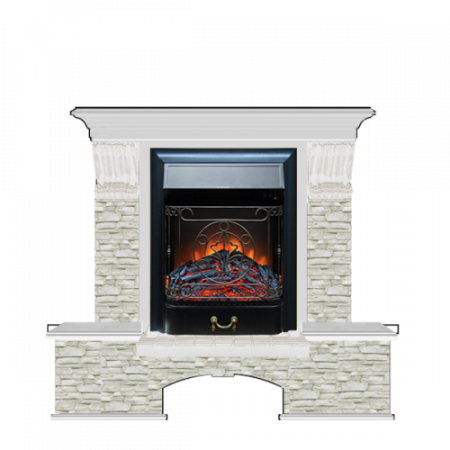 Бостон К Грот однотонный (беленый дуб)+Majestic Black