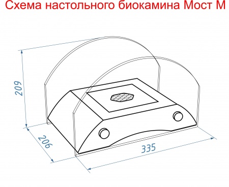 Настольный биокамин Lux Fire "Царский мост" M Бронза Настольный биокамин Lux Fire "Царский мост" M Бронза по цене 13 305 руб.
