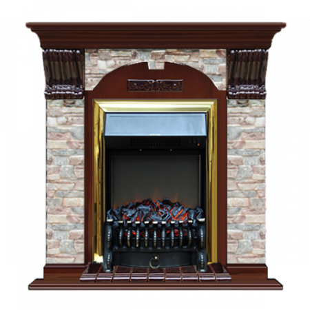 Арочный Грот цветной (красное дерево)+Fobos Brass